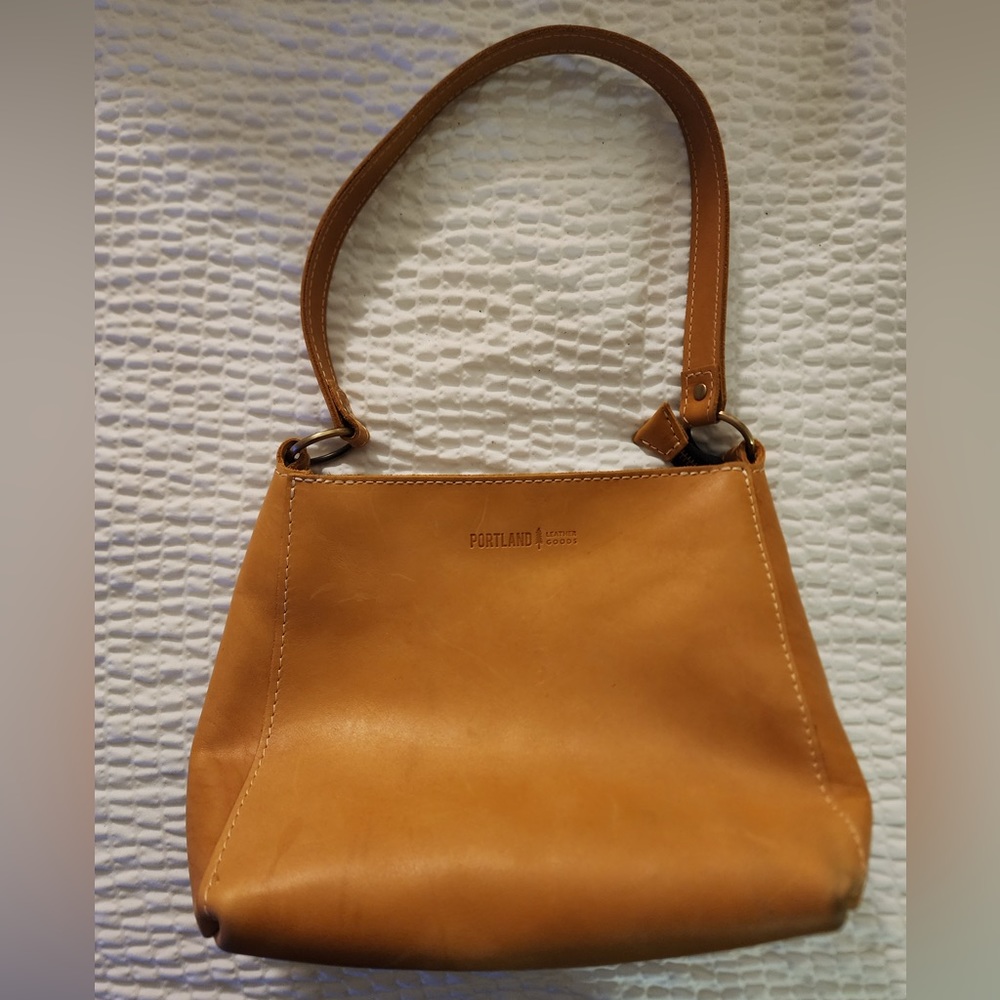 PLG Handmade Leather Shoulder Bag, Sunflower color, lightly used